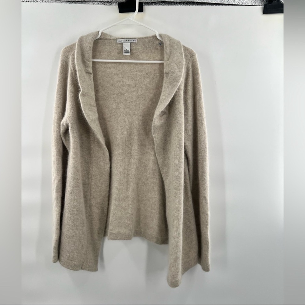 Marina Luna angora rabbit hair blend cardigan sweater size L